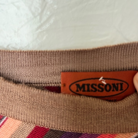 Missoni long sleeve striped wool blend midi dress size 6 - Picture 2 of 7